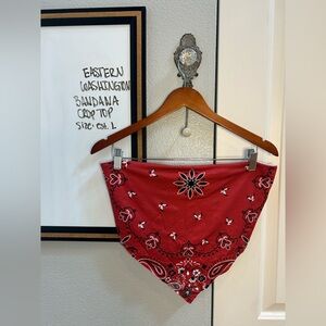 Red Bandana Print Tied Crop PRICE NEGOTIABLE